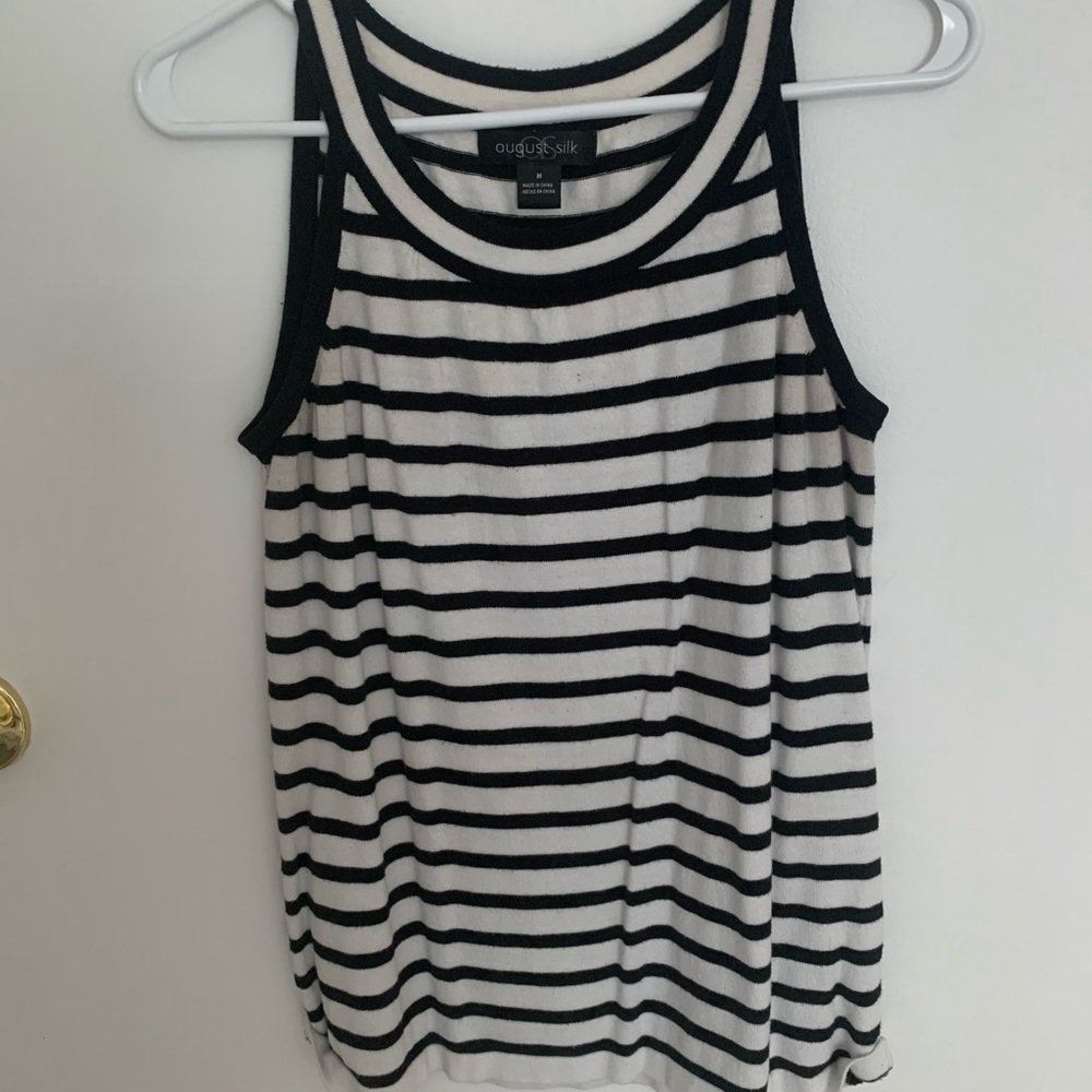 Striped knit tank top